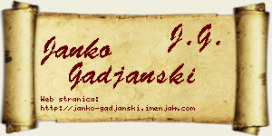 Janko Gađanski vizit kartica